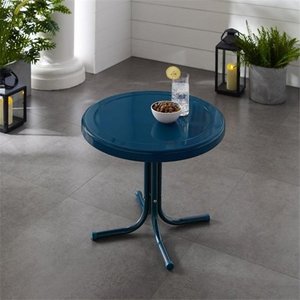 lot 2787 image: Retro Metal Side Table In Navy