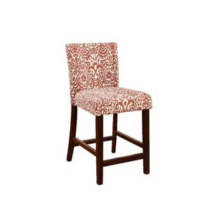 lot 2791 image: Morocco Upholstered Counter Stool Red - Linon