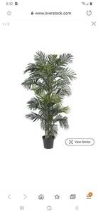 lot 2801 image: Silk 6.5-foot Golden Cane Palm Tree Retail $105.99