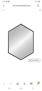 lot 2804 image: Kate and Laurel - McNeer Large Hexagon Metal Wall Mirror