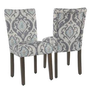 lot 2829 image: HomePop Classic Parsons Dining Chair - Suri Blue Slate- Set of 2 Retail $208.99