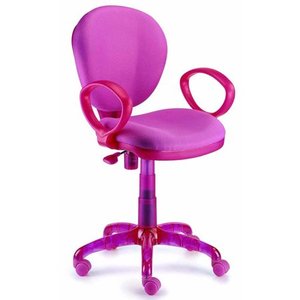lot 2834 image: New Spec Upholstery Task Office Chair In Fabric In Pink Retail $138.49