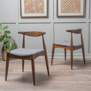 lot 2841 image: Francie Mid-Century Modern Dining Chairs (Set of 2) by Christopher Knight Home Retail $159.99
