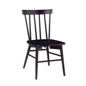 lot 2842 image: Porch & Den Winbury Traditional Wood Dining Chair black