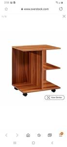 lot 2845 image: Wooden Storage Shelf Storage Table