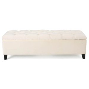 lot 2846 image: Ottilie Modern Button-tufted Storage Ottoman Bench by Christopher Knight Home Retail $177.49