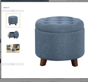lot 2868 image: Hilles Storage Ottoman Retail $88.99