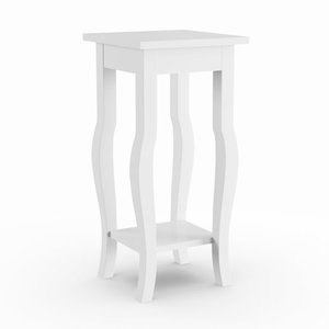 lot 2873 image: Copper Grove Rossignol Wood Curved Leg End Table with Shelf