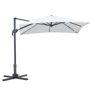 lot 2889 image: Outsunny 8 x 8 Square Offset 360 Cantilever Market Patio Umbrella with Cross Base Retail $181.99