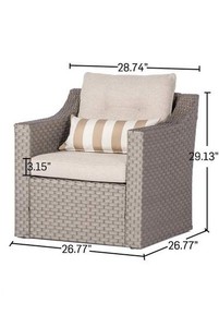 lot 2893 image: Solaura Outdoor 2-piece Wicker Conversation . NO HARDWARE