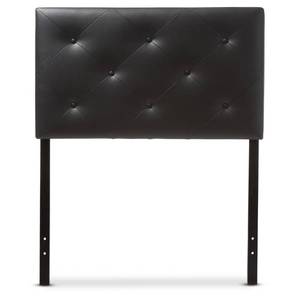 lot 2903 image: Baxton Studio Baltimore Upholstered Headboard, Queen, Black