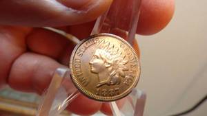 lot 7082 image: 1887 INDIAN HEAD PENNY - UNC