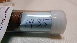 lot 7124 image: 1 ROLL (50) - 1935 WHEAT PENNIES