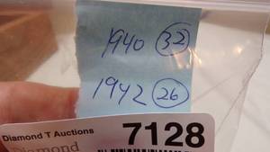 lot 7128 image: 58 WHEAT PENNIES - 1940, 1942