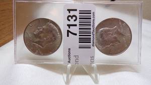 lot 7131 image: 2 - 40% SILVER KENNEDY HALF DOLLARS - 1968, 1969