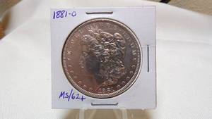 lot 7151 image: 1881-O  MORGAN SILVER DOLLAR - MS62