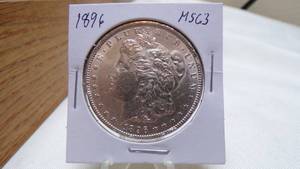 lot 7169 image: 1896 MORGAN SILVER DOLLAR - MS63