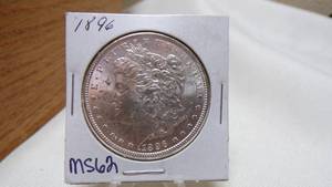lot 7170 image: 1896 MORGAN SILVER DOLLAR - MS62