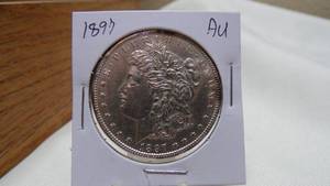 lot 7171 image: 1897 MORGAN SILVER DOLLAR - AU