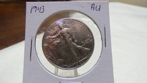lot 7177 image: 1943 WALKING LIBERTY HALF DOLLAR - AU