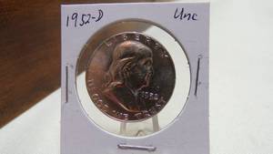lot 7180 image: 1952-D  FRANKLIN HALF DOLLAR - UNC