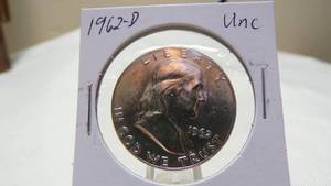 lot 7186 image: 1962-D  FRANKLIN HALF DOLLAR - UNC