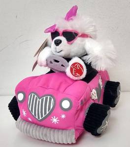 lot 76216 image: Animated Plush Toy-Poodle in Car