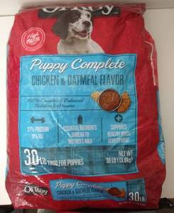 lot 76228 image: Ol Roy Puppy Complete Chicken & Oatmeal Flavor Dry Food For Puppies, 30 lb