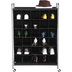 lot 76232 image: Mainstays 6 tiers 30-Pairs Shoe Organizer, Black