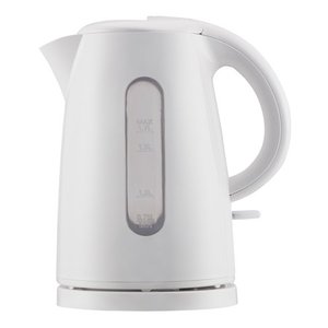 lot 76259 image: Mainstays 1.7-Liter Plastic Electric Kettle, White