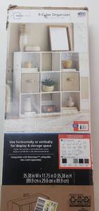 lot 76268 image: Mainstays 9 Cube Storage Organizer, Multiple Colors
