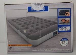 lot 76225 image: Bestway 12in. Air Mattress with Built in Ac Pump
