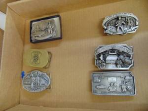 lot 1216 image: 6 Assorted Belt Buckles