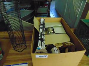 lot 1238 image: Ceiling Fan - Desk Lamp and CD Holder