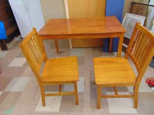 lot 1242 image: 30 x 48 Table and 2 chairs