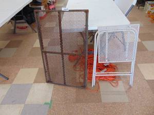 lot 1243 image: Pair of Wire Side Tables