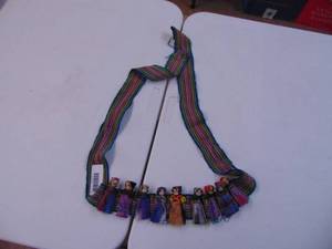 lot 1328 image: Japanese Belt - with Figures handsewn on front
