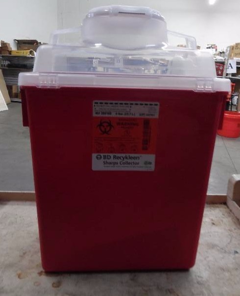 lot 69 image: NEWLot of 11 BD Recykleen Sharps Collector Bins