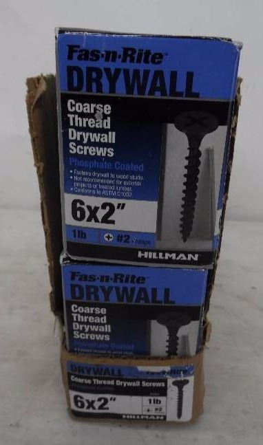 lot 79 image: Lot of Approx 12 boxes of Fas-n-Rite Drywall Coarse Thread Drywall Screws