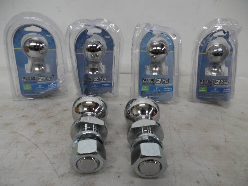 lot 114 image: NEWLot of 6 Reese Towpower 2 516 Chrome Hitch Balls