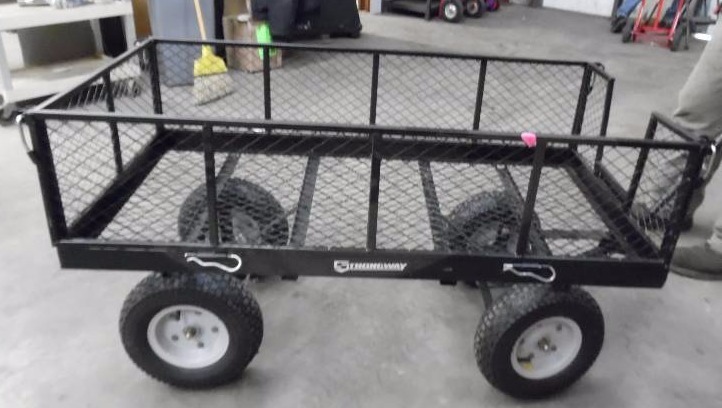 lot 2057B image: Strongway 48x24 1400lb Steel Jumbo Wagon