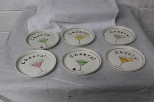 lot 9539 image: 6 Cheers Plates