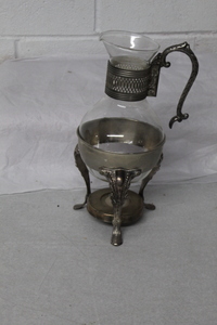lot 9508 image: Silver and Glass Coffee Server