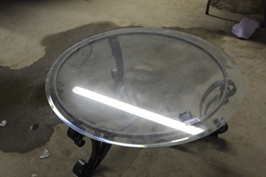 lot 9512 image: Metal and Glass Coffee Table
