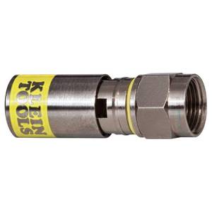 lot 117 image: Klein Tools VDV812-612 Universal Compression Connector, RG66Q, Male, 50-Pack