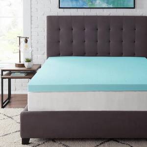 lot 137 image: StyleWell 3 in. Gel Infused Memory Foam Queen Mattress Topper, Blue