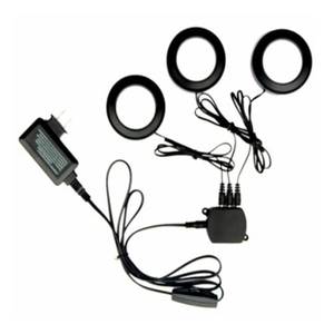 lot 148 image: Commercial Electric 3-Light LED Black Puck Light Kit, White