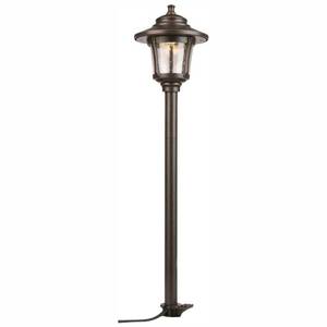 lot 153 image: Hampton Bay Low-Voltage 10-Watt Equivalent Oil-Rubbed Bronze Outdoor Integrated LED Landscape Path Light with Seeded Glass