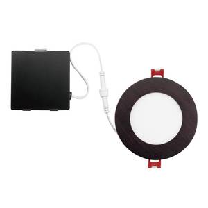 lot 160 image: Globe Electric Designer Ultra Slim 4 in. Oil Rubbed Bronze Integrated LED Recessed Kit
