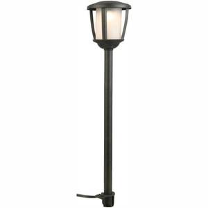 lot 166 image: Hampton Bay Low-Voltage Black Outdoor Integrated LED Landscape Path Light with Frosted Inner Lens